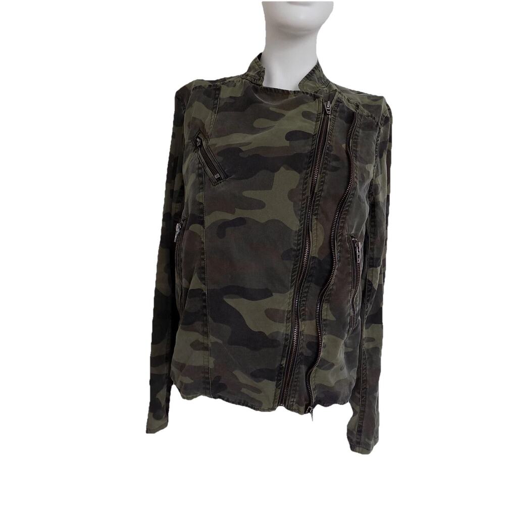 BLANK NYC green camouflage jacket moto military size Small - Picture 2 of 9